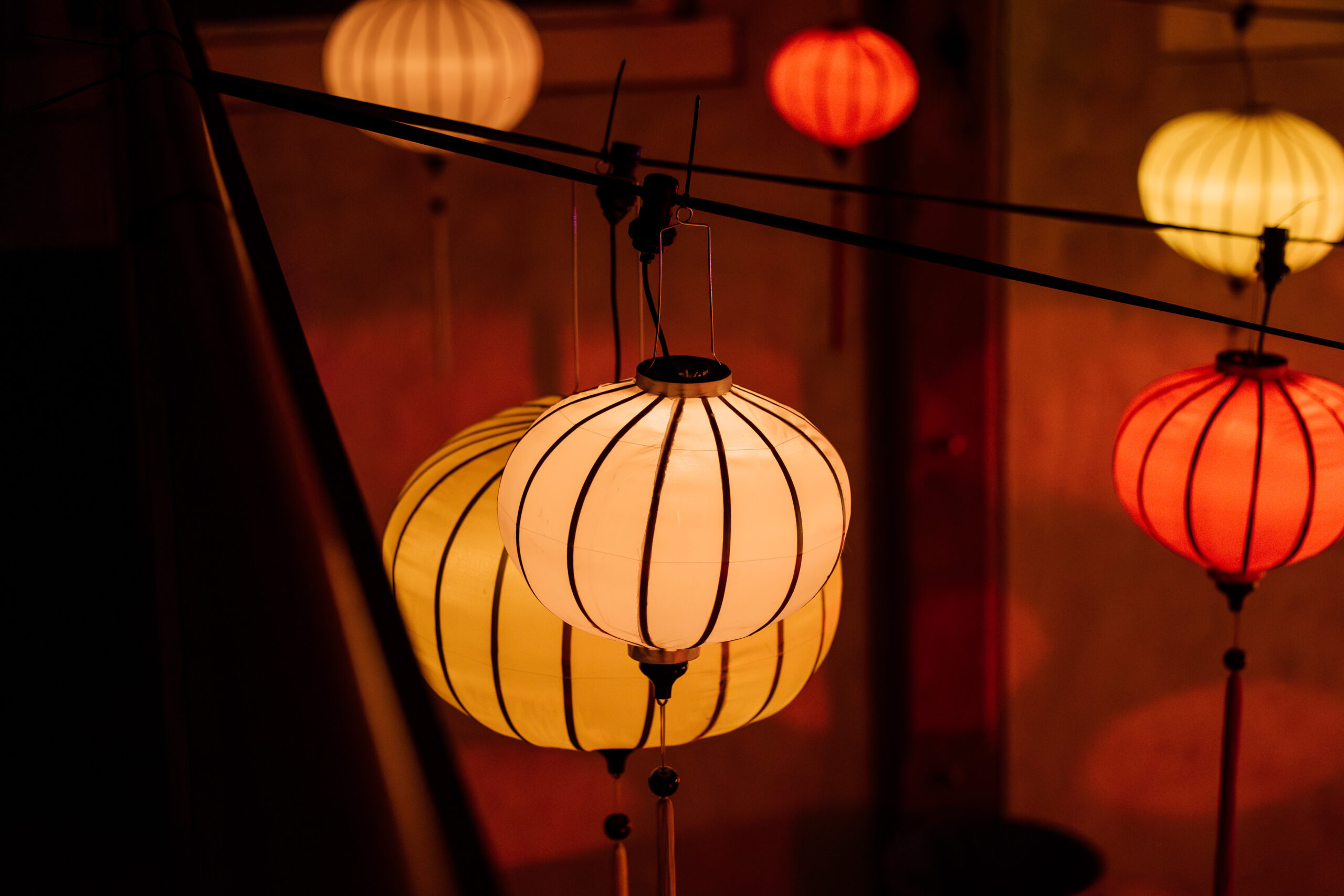 Lanterns in warm light